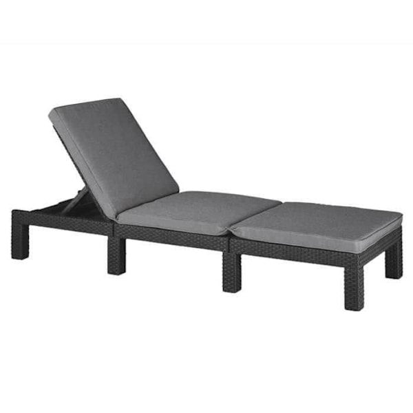 Keter Lounge Chair med pude Daytona Graphite 441306 Grafitgrå