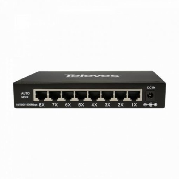 L2 Ethernet-switch, som Gestão 8 portar, 10/100/1000 Mbps