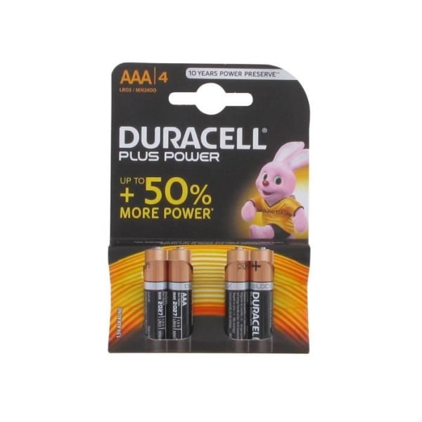 Batteri Duracell Plus AAA LR3 x4