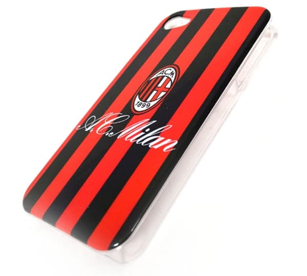 Milan iPhone 4/4S Kuori Kova Raidat Musta/Punainen