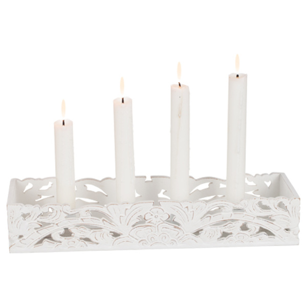 Adventtikynttilänjalka Valkoinen Temppeli