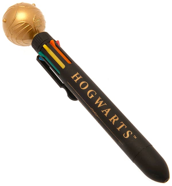 Harry Potter Pen Multi Colour Gold Snitch