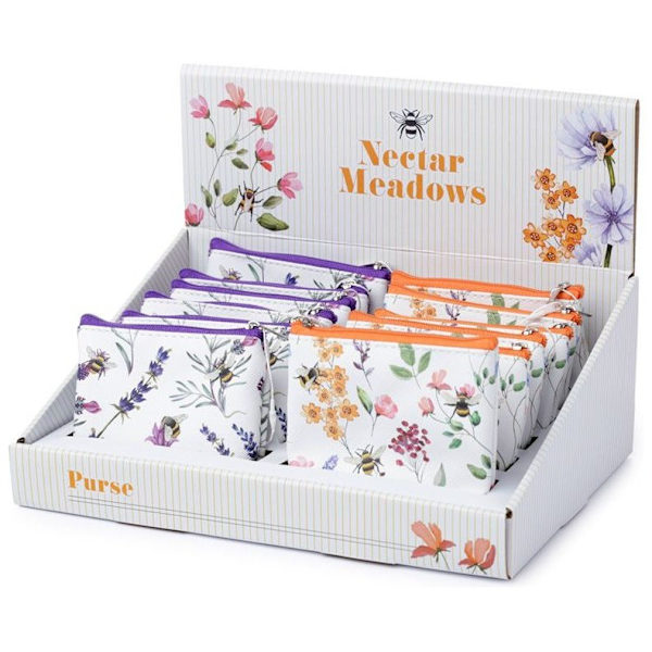 Portmonnä Plånbok - Blommor Lila