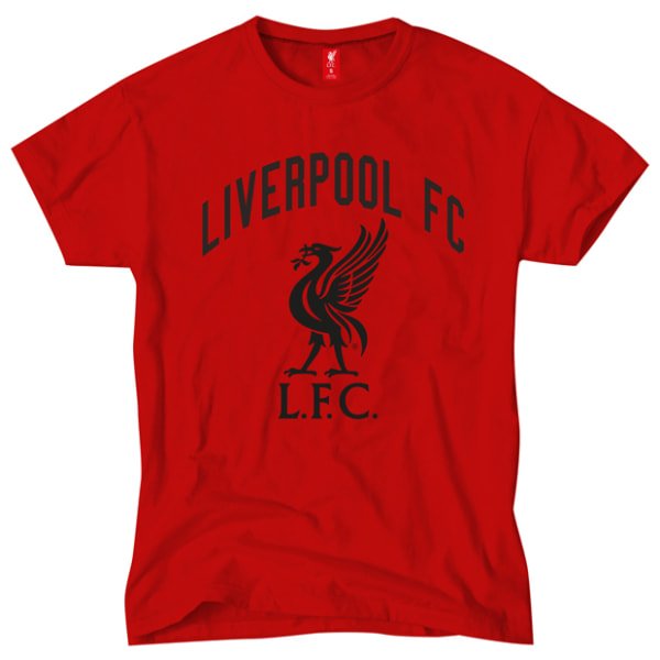 Liverpool T-paita Musta Liverbird Punainen M