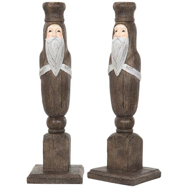 Ljusstake Tomte Jul Natur - Stor 30 cm