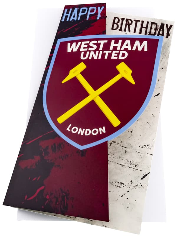 West Ham Födelsedagskort Crest