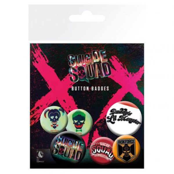 Suicide Squad Knappar 6-pack