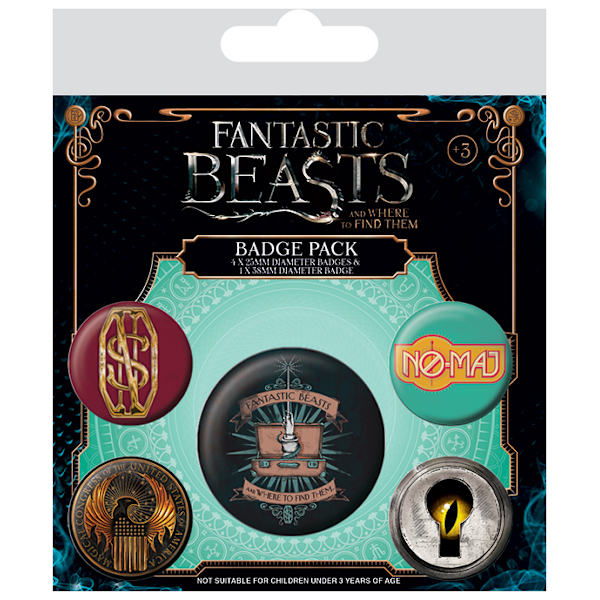 Fantastic Beasts Knappar 5-pack