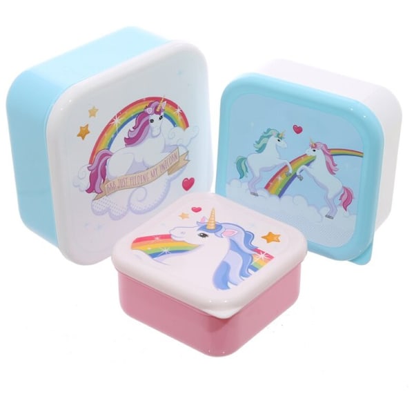 Matlåda Plastlåda Förvaringslåda - Unicorn/Regnbåge