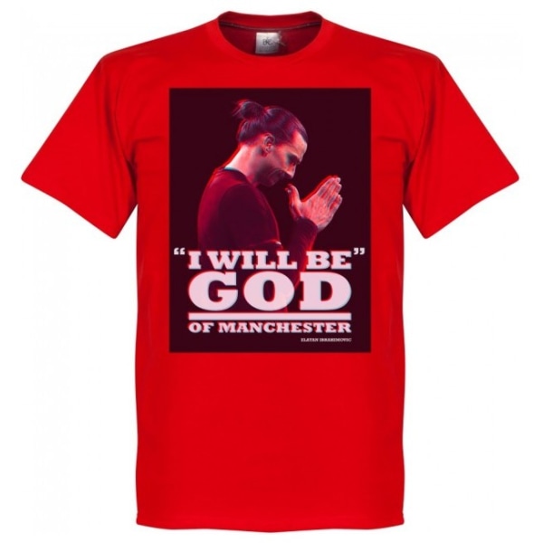 Manchester United T-shirt Zlatan God Barn Röd 8 år