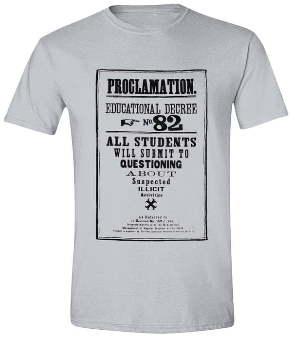 Harry Potter T-paita Proclamation 82 Harmaa M