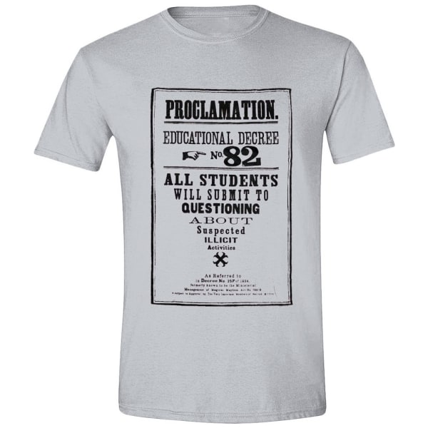 Harry Potter T-paita Proclamation 82 Harmaa S