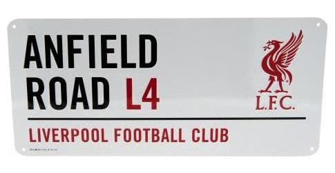 Liverpool Vägskylt Anfield Road