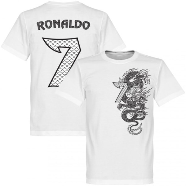 Real Madrid T-shirt Ronaldo Drage Hvid L