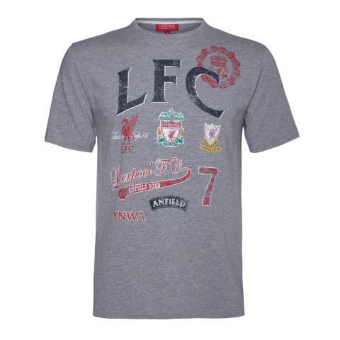 Liverpool T-paita Tobi Harmaa S