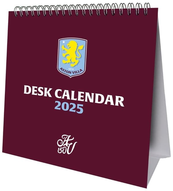Aston Villa Skrivebordskalender 2025