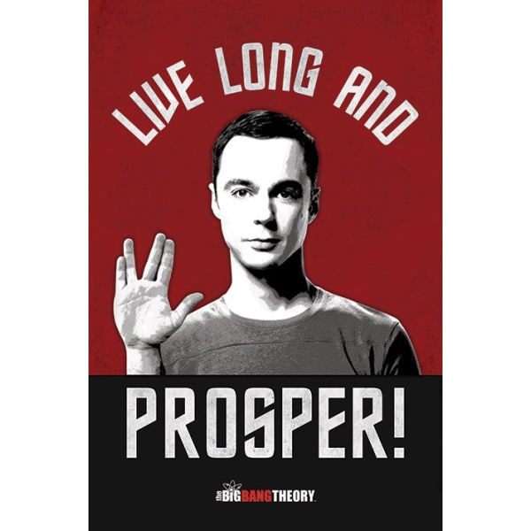 Big Bang Theory Affisch Live Long And Prosper A74