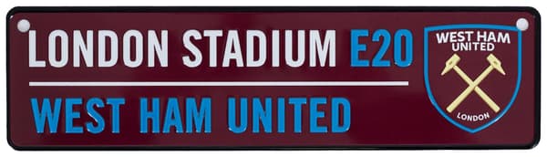 West Ham United Skylt Colour Window