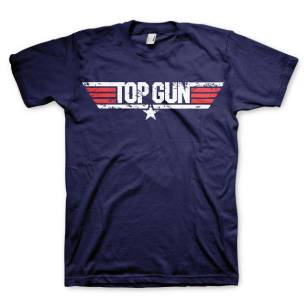 Top Gun T-shirt Distressed Logo S