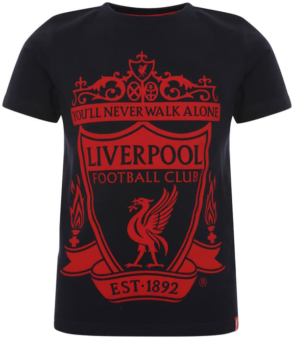Liverpool T-paita Junior Crest Navy 5-6 år