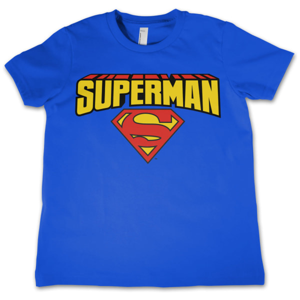 Superman T-shirt Blockletter Barn 6 år