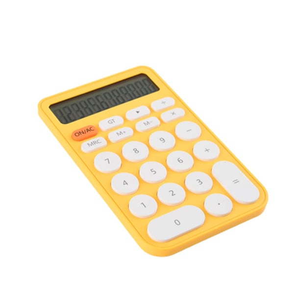 Gul Lommekalkulator Kontorkalkulator Elektronisk Kalkulator Bærbar Minikalkulator Yellow