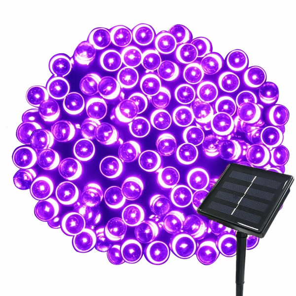 22M Solar Fairy Lights 200 LEDs 8 valosarjaa Fairy Lights ihanteelliset juhliin, häihin, syntymäpäiviin ja ulkopuutarhaan (violetti, 1 kpl)
