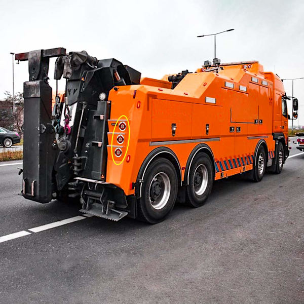 Truck baglygte, rund 19 LED trailer bremse stop drej baglygter 4 stk vandtæt to-farvet baglygte indikatorlampe 12V 24V
