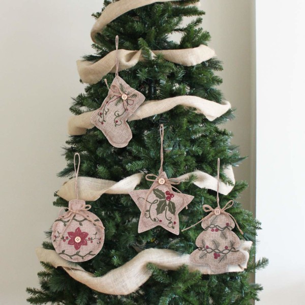8 kpl Pienet joulukuusen koristeet sukat, vintage tyyliset joulupuuhun ripustettavat koristeet perhejuhlakoristeisiin