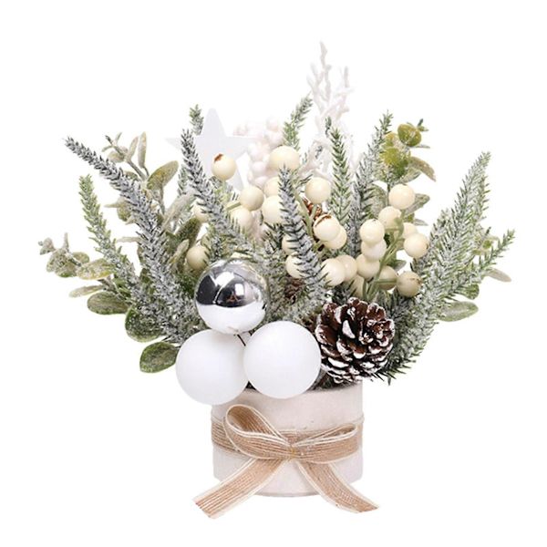 Bordmini-juletræ Pottede Julebuketter Julepynt Julegaver