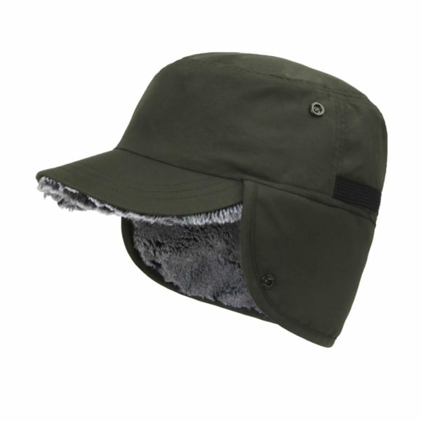 Ulkoilu miesten cap visiirillä lämmin korvaläppähattu Trapper metsästyshattu, vihreä green