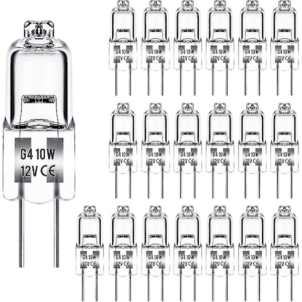 G4 halogenlampor 10W 12V - Varmvita - 10W