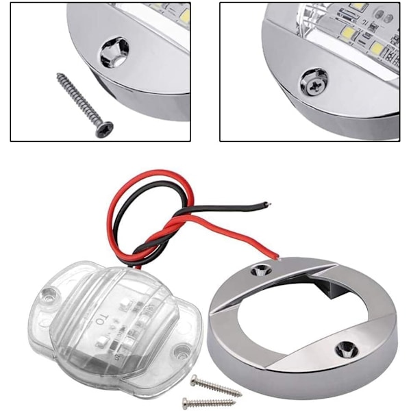 4 kpl LED-venevalo 12V pyöreä merivalaisin LED-peräpeilivalo veneen kannelle (vihreä)