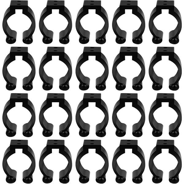 20 stk. fiskestangsholderclips, vægmonteret fiskestangsholder, klæbeclips opbevaringsclips klemmer rack organizer, fiskestang rack kø 0,94 tommer
