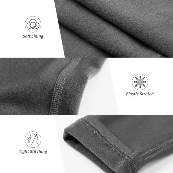 Fleece-vuoratut lämpöleggingsit naisille, pehmeät, joustavat, talviset, lämpimät kuntosalileggingsit naisille, korkeavyötäröiset, vatsan hallintaan tarkoitetut joogahousut taskuilla, M M