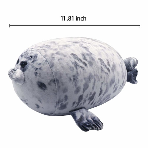 Gosedjur Säl Plysch Chubby Blob Seal Kudde Mjuk bomull Plyschleksaker Söta plyschdjur Kramar Kudde Kudde Leksaker Huggable Plysch （30cm）