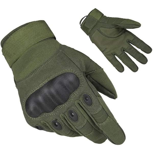 Herr Full Finger Utomhus Sport Arbets Handskar Jakt Motorcykel Cykel Klättring Längdskidåkning Julklapp M Green M