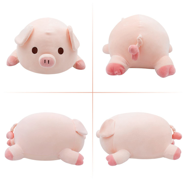 Plushdjur och gosedjur Tjock Grisdocka Kudde Leksaker Kudde Bekväm Krambar Kudde Present Toddler Leksak Bomulls Plush Fet Gris (40cm)