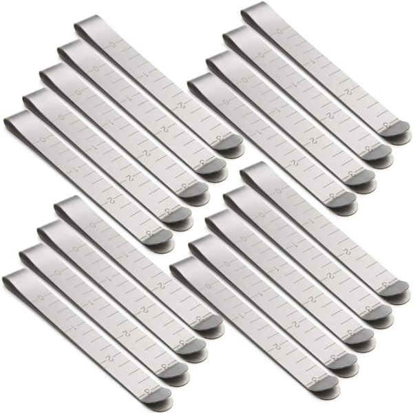 Syklips 20 Metall Faldeklips 3\" Målelinjal