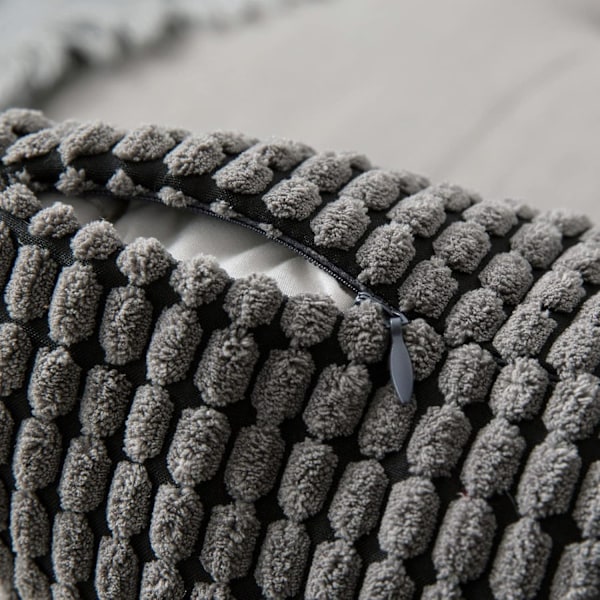 Corduroy Granule Pudebetræk Dekorative Pudebetræk Aflange Bløde Pellets Solid Pudebetræk til Sofa Soveværelse 12x20 Tommer 8#Grey