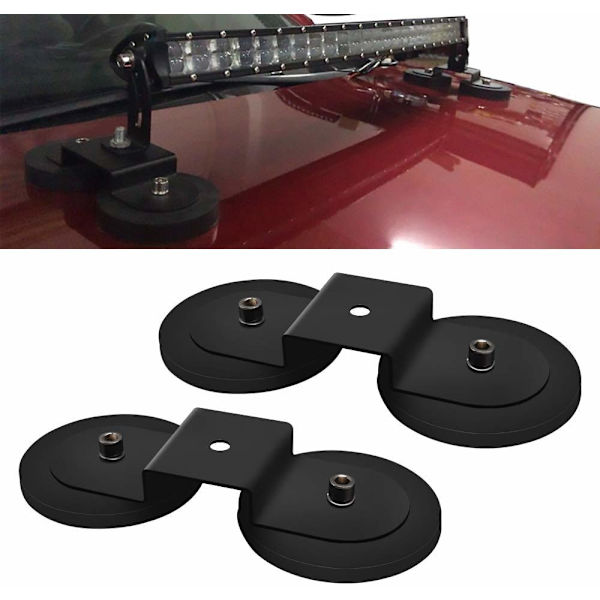 2x Magnetisk Bas LED Ljusramp Monteringsfäste Sugkopphållare Off Road Takräcke