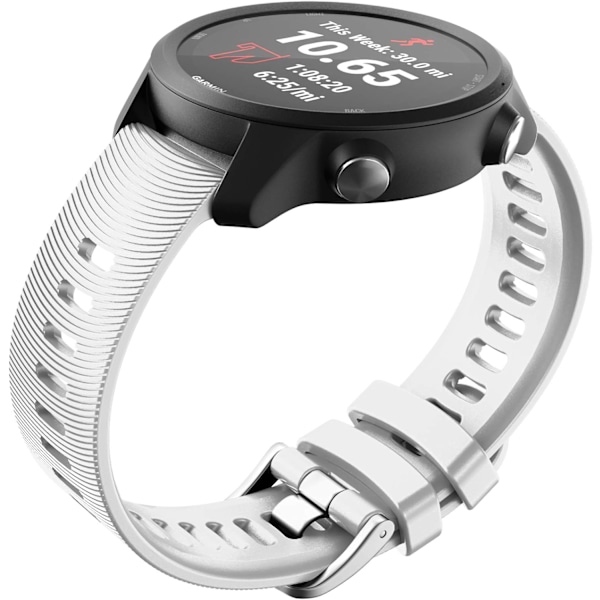 Kompatibel med Garmin Forerunner 245-rem, Forerunner 55-rem, 20mm rem for Galaxy Watch 5/5 Pro, Galaxy Watch 4, Vivoactive 3, Vivoactive 5-rem white