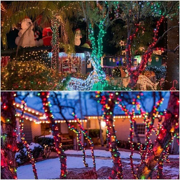 ODIPIE 33M 300 LED Multicolor Utomhus Julgirlang 8 Lägen Vattentät för Julgranar