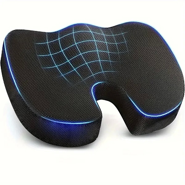 Memory Foam Smärtlindringskudde för Ryggstöd, Halkfri Gel Ortopediska Ergonomiska Kuddar