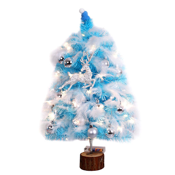 Haloppe Christmas Tree LED Light Fine Workmanship PVC Artificial Table Top Christmas Tree for Home