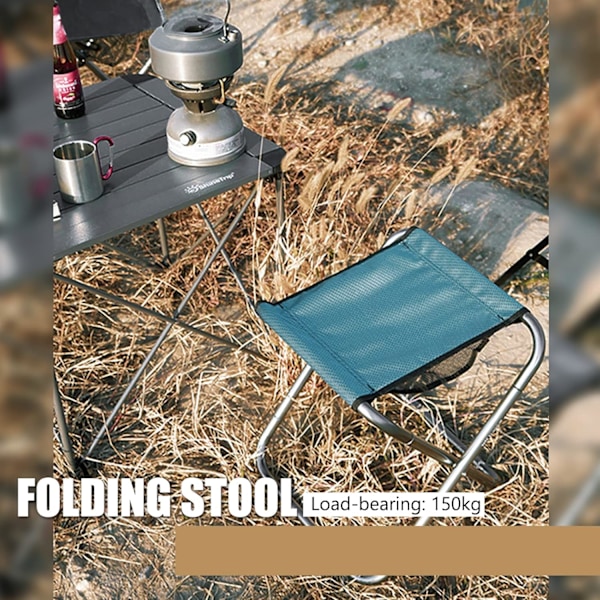 Campingstol, Bærbar Foldbar Stol, Aluminium Foldbar Stol til Rejser, Camping, Vandreture, Fiskeri, Havearbejde med Bærepose (Blå)