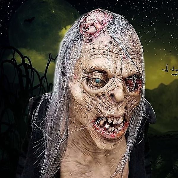 Skräck The Walking Dead Zombie Mask Läskig Halloween Kostym Horror Blodig Vuxen Halloween Dekoration Rekvisita