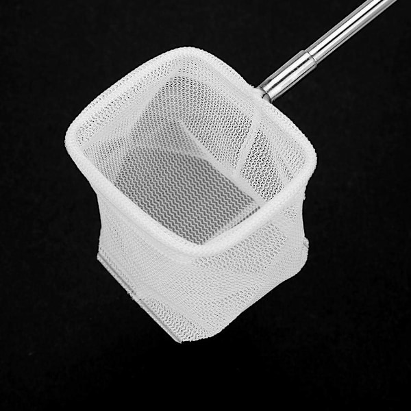 Justerbar Mini Fiskegarnstang for Akvarium Tank Reke 20-57.5cm Utvidbar (Firkantet nett-Svart)