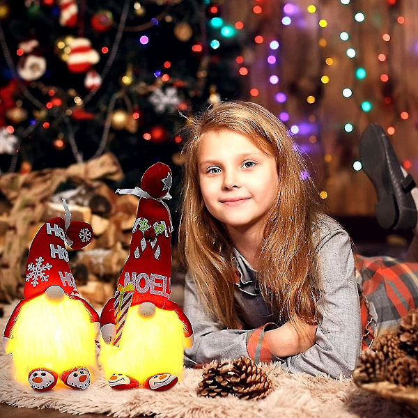 Jule-Nisse Lys, Ansiktsløst Håndlaget Juledukke, Juledekorasjoner Nisser Juledukke, Julenissedukke, Vinteralv