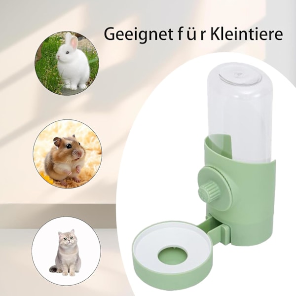 500ml Automatisk Vattendispenser för Kanin Marsvin Chinchilla Hamster Drickskål Tillbehör